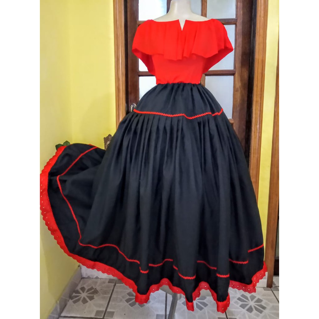 Roupa Pomba Gira Vermelha E Preta Umbanda E Candomblé