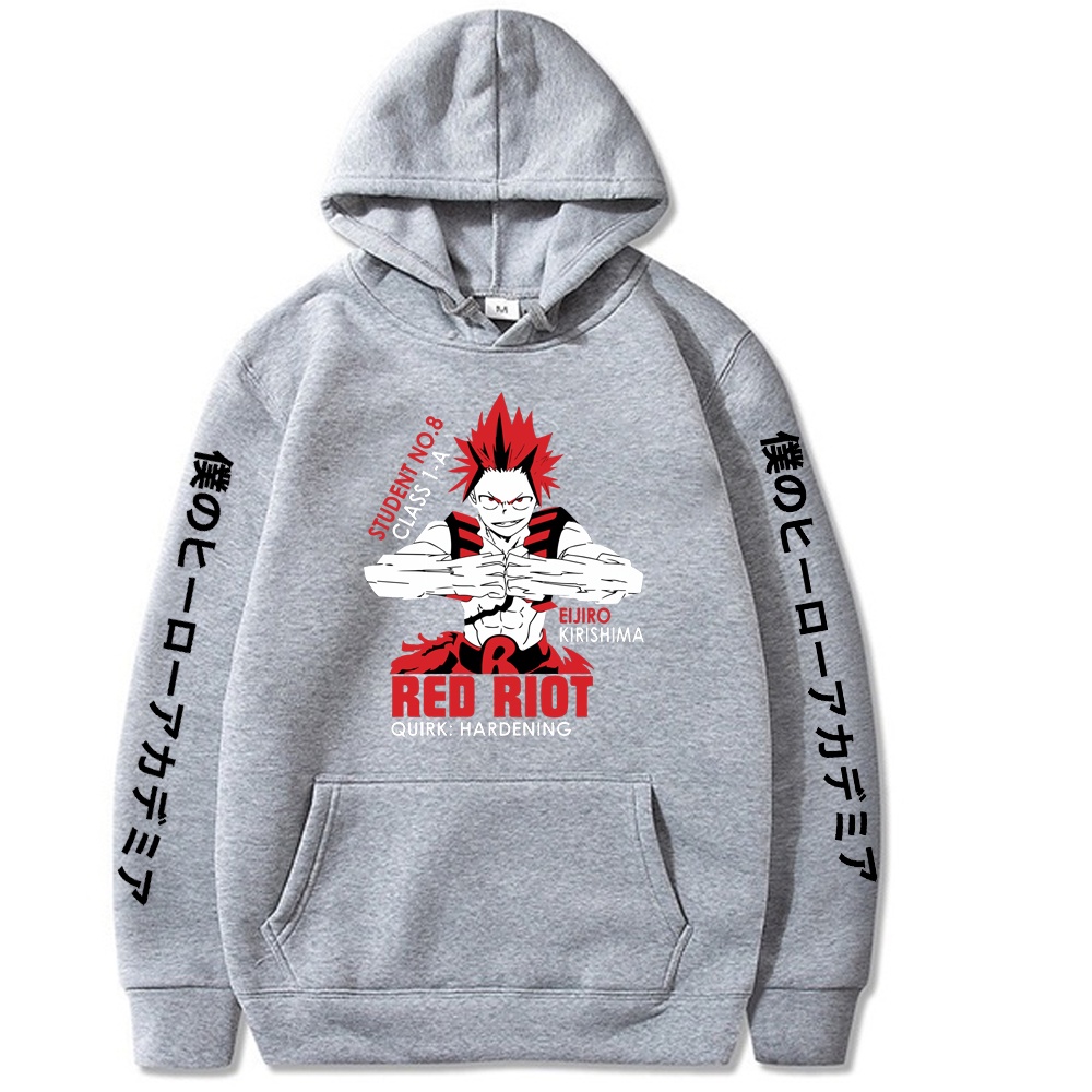 Blusa Moletom My Hero Academia Eijiro Kirishima Red Riot Anime