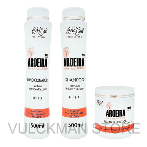 Kit Tratamento Aroeira 500ml - Shampoo+cond+máscara Barato