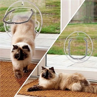 Portas portinha passagem para gato e cães Pet - Tam G 30cm X 30cm C/abas - Para vidro temperado - KAVJU