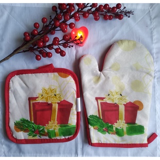 Kit Cozinha Luva e Descanso de Panela Natal Papai Noel Ho Ho Ho -  DadePresente