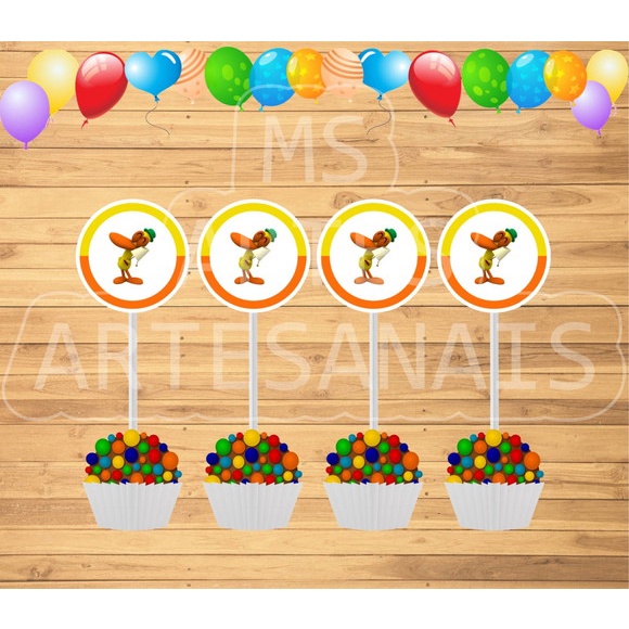 90 Toppers para docinho - Pato / Turma do Pocoyo | Shopee Brasil