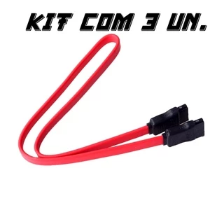 Kit Cabo Sata 3un. para desktop computador Hd Ssd vermelho