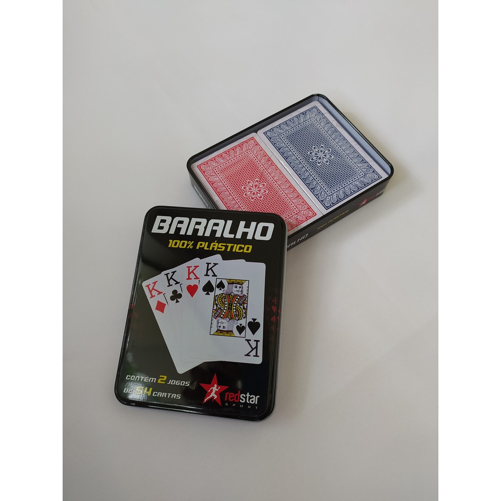 6 Baralhos Jogos de Cartas 100% Plástico c/ 108 Cartas Original em Promoção  na Americanas