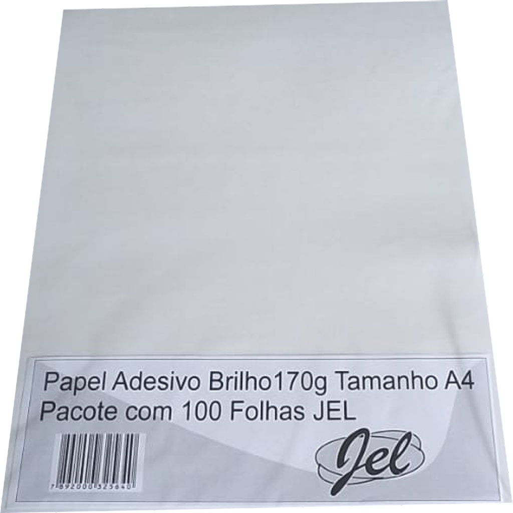 Papel Adesivo Brilho A4 170g Pacote Com 100 Folhas Marca Jel Shopee Brasil 3602