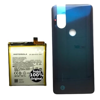 Bateria Motorola moto one hyper + tampa traseira azul