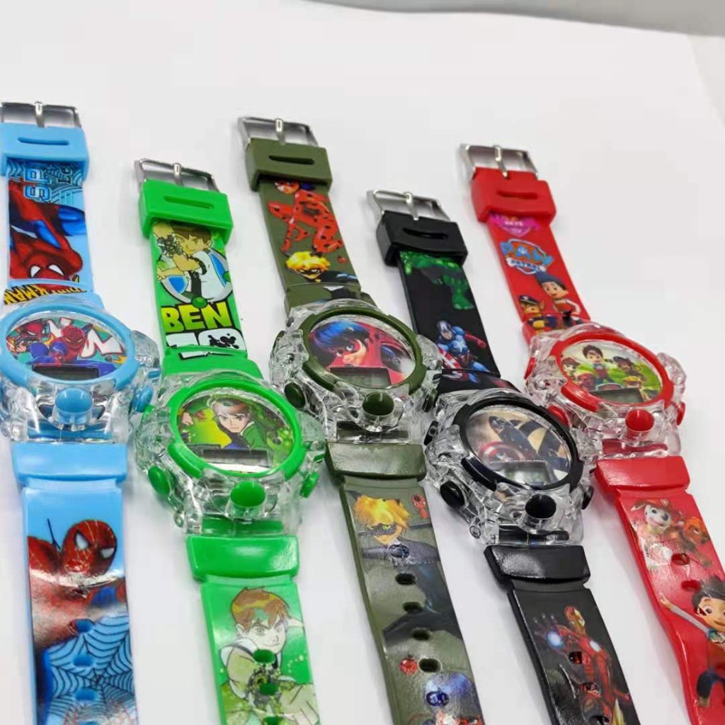 Relogio infantil Relógio de crianças Relógio eletrônico infantil luminoso presente criativo menino cartoon bonito luz piscando música