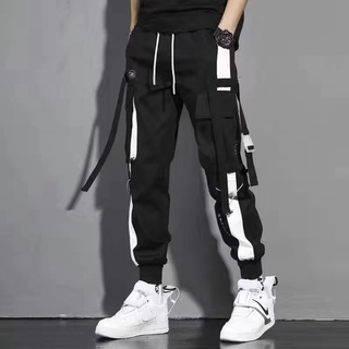 Calça Jogger Harém Estilo Streetwear Masculina com Bolso Lateral