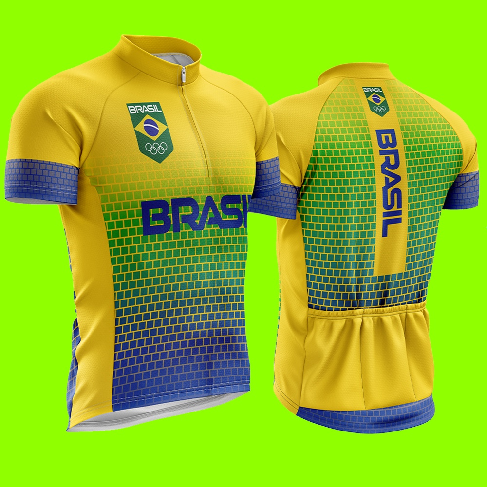 Camisa Ciclismo Brasil Camiseta Ciclismo Proteção Uv 50++ em Oferta na Shopee