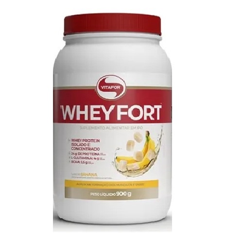 WHEY FORT VITAFOR 900GR WHEY PROTEIN SABOR BANANA