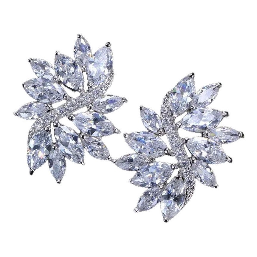 Brinco De Zirconia Noiva Festa Madrinha Casamento Prata Fixo