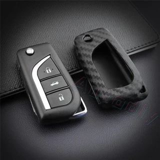 Sílica Gel Tampa Do Caso Chave Do Carro Para Toyota Yaris Hilux Vellfire Chr Estima Vellfire Alis Rav4 Auris Aygo Corolla Prado Prius Hilux Yaris Avensis Shell Anel Chave