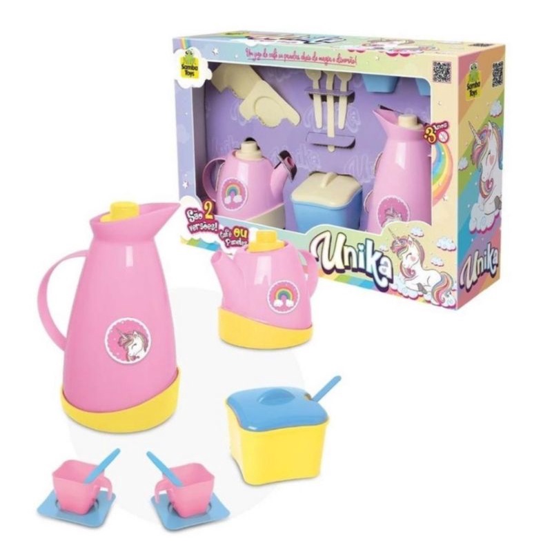 Kit Cozinha Infantil Jogo De Chá Brinquedo C/ Xícara + Bule Cor