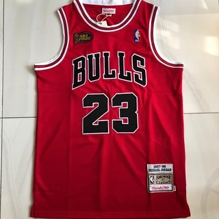 10 Estilos Camisa NBA Chicago Bulls 23# Mitchell Camiseta De Basquetebol Vermelho Regata FINALS Jersey