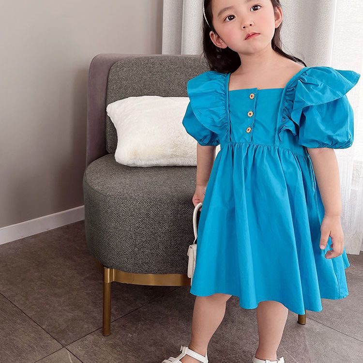 Vestido infantil best sale com manga princesa