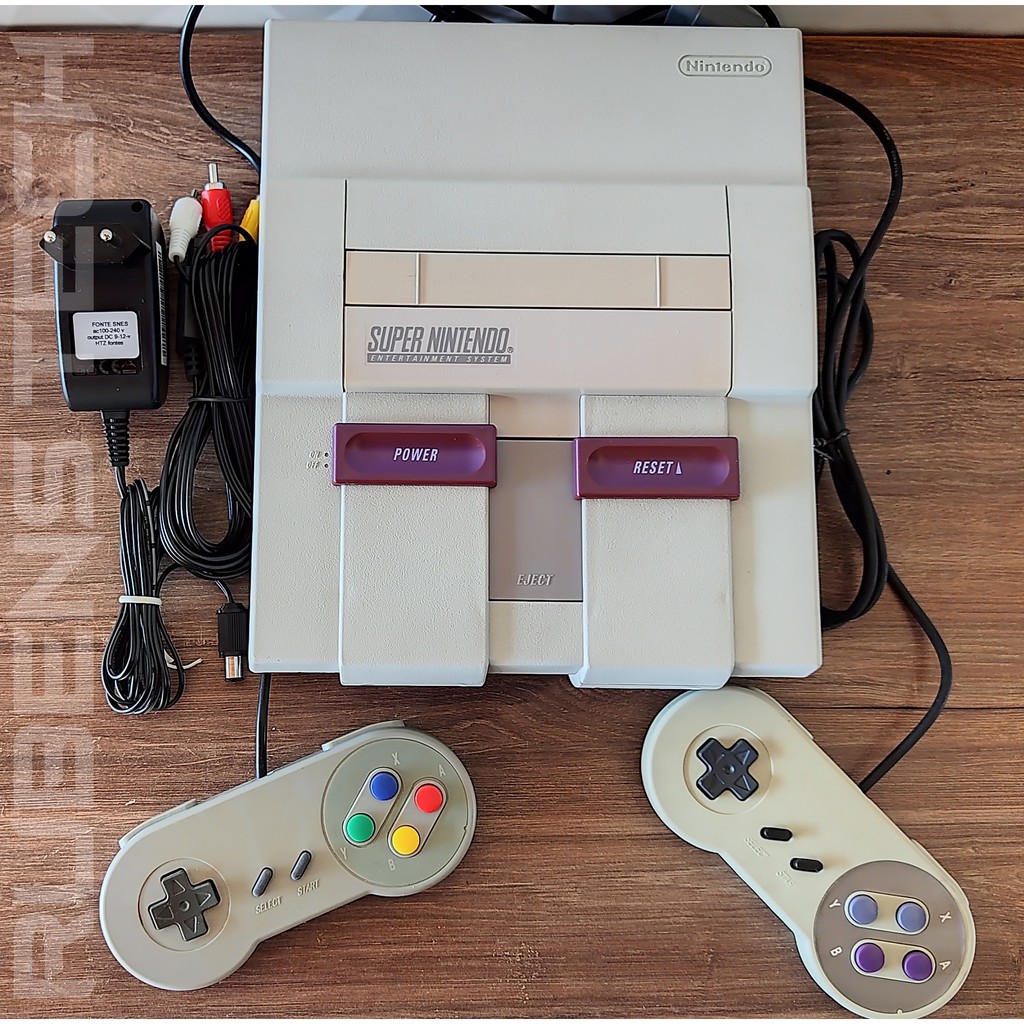 Original Super Nintendo SNES Video Game Console Vintage Gaming System ...