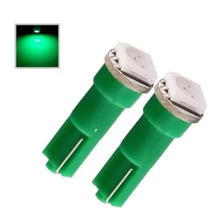 Par Lampadas Led Pinguinho T5 Para Painel Carro Verde