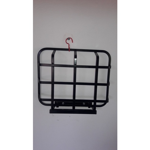 Lixeira de Rua Dobrável Articulável grade, portão, muro e parede com kit parafuso preto 093240.