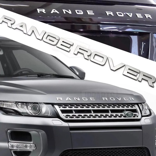 Logo Scritta Posteriore Evoque Range Rover Stemma Fregio Grigio Lucido 16,3mm - Foto 8