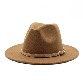 Chapéu Fedora Clássico Britânico Masculino Feminino Imitação De Lã Chapéus De Feltro Moda Jazz Chapeau Atacado