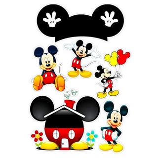 DECORAÇÃO DE BOLO MICKEY CORES C/04 - TOPO DE BOLO MICKEY CORES - RICA  FESTAS