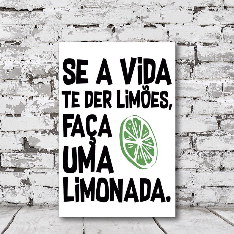 Placa Decorativa Se A Vida Te Der Limões, Faça Uma Limonada | Shopee Brasil