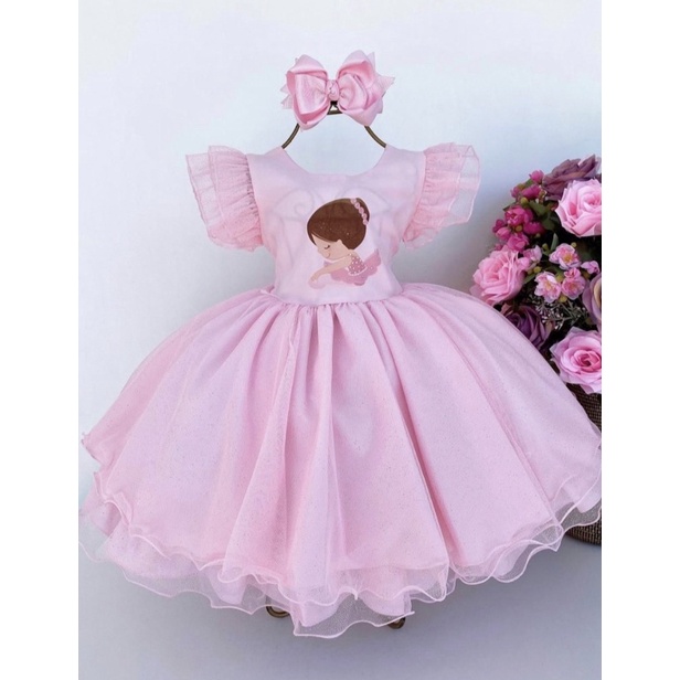 Vestido Festa Infantil Bailarina Shopee Brasil