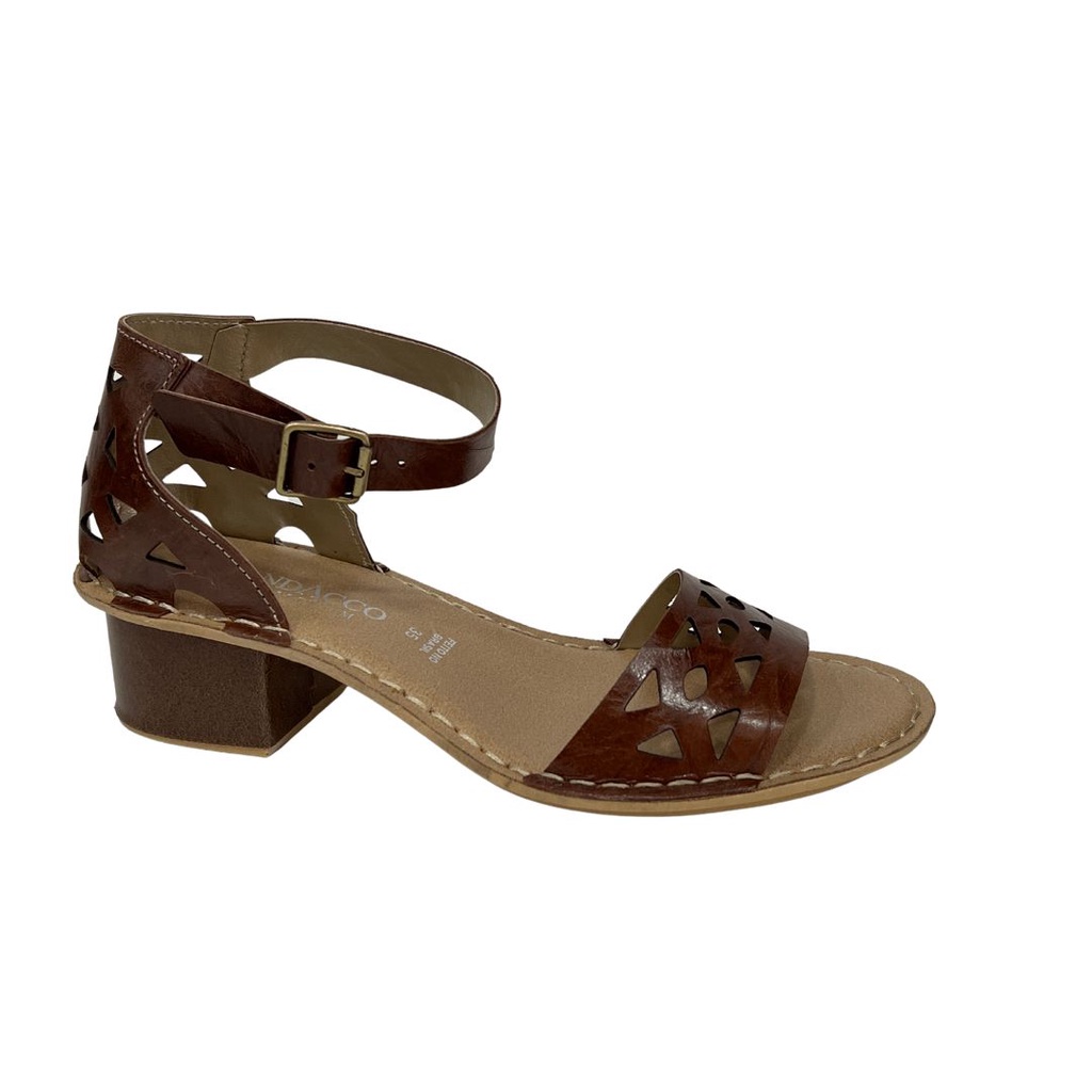 Sand lia Feminina Couro Salto Bloco Conforto Andacco 16116