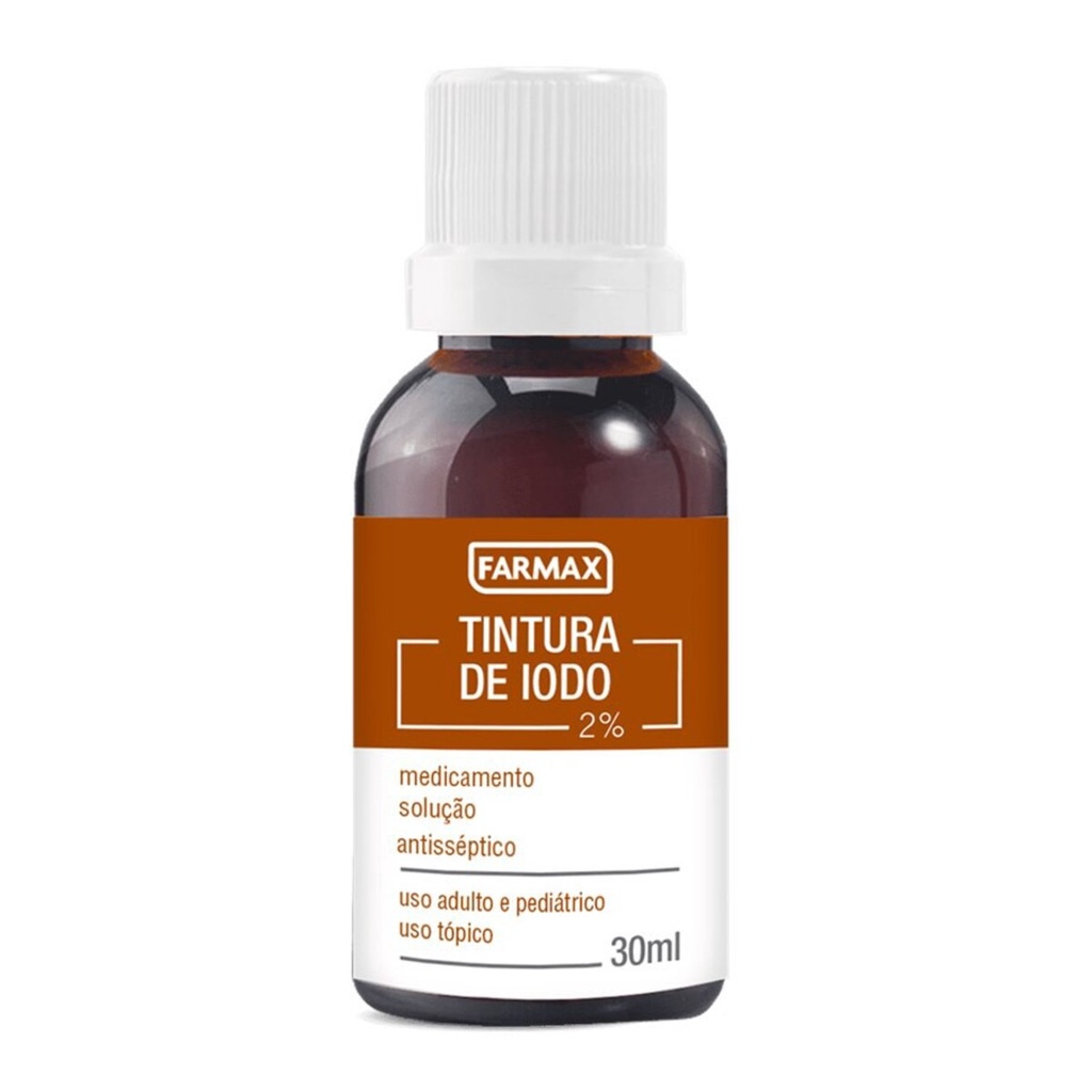 Tintura de Iodo 2% 30ml - FARMAX FARMACEUTICOS | Shopee Brasil
