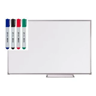 Lousa Quadro Branco Moldura De Alumínio 70x50cm + 4 Canetas Aguardamos Sua Compra .