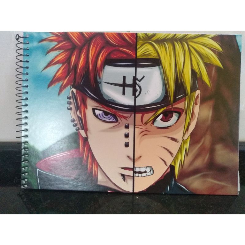 caderno Naruto Pen desenho capa dura