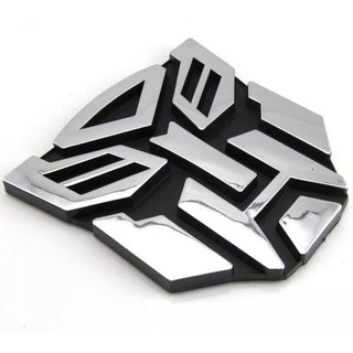 Kit 2 Transformers Adesivo Emblema Tuning Autobot 8cm Alumínio Automóvel Moto