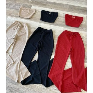 Conjunto Feminino ''Nick'' Gringa calça + top cropped