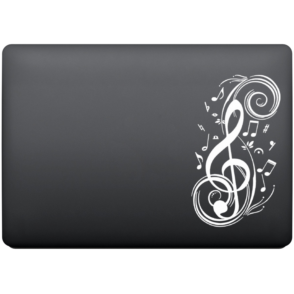 Adesivo de Notebook Clave De Sol Com Notas Musicais | Shopee Brasil