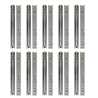 Kit 20 Corrediças Telescópica 35cm para Gaveta Trilho 10 Par