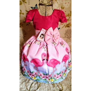 Vestido best sale tema flamingo