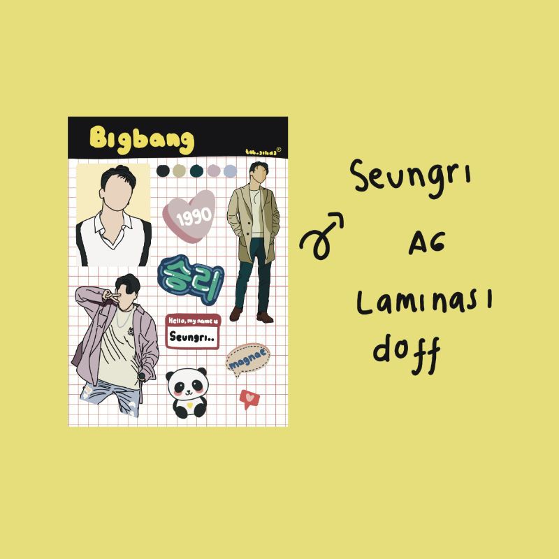 BIGBANG STICKER KPOP (g.d , Topo , taeyang , Umngri , daesung) | Shopee ...