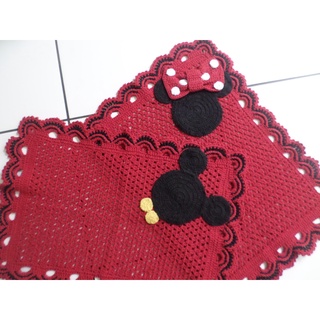 tapete de crochê Mickey/Minnie para sala quarto cozinha ou banheiro - unidade