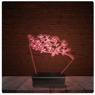 Abajur Luminária Acrílico Led - Flores Floricultura 11