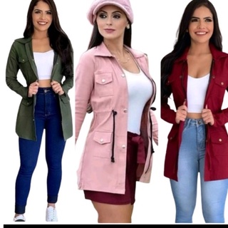 Casaco Parka Bengaline Moda Oitono Inverno Shopee Brasil