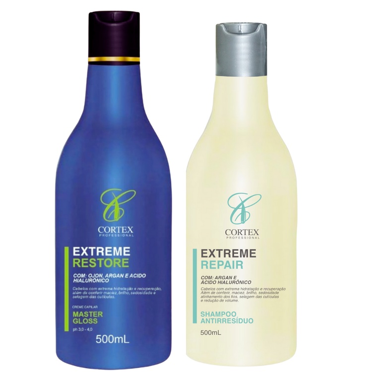 Kit Progressiva Com Formol Extreme Restore 500ml Cortex Professional ...