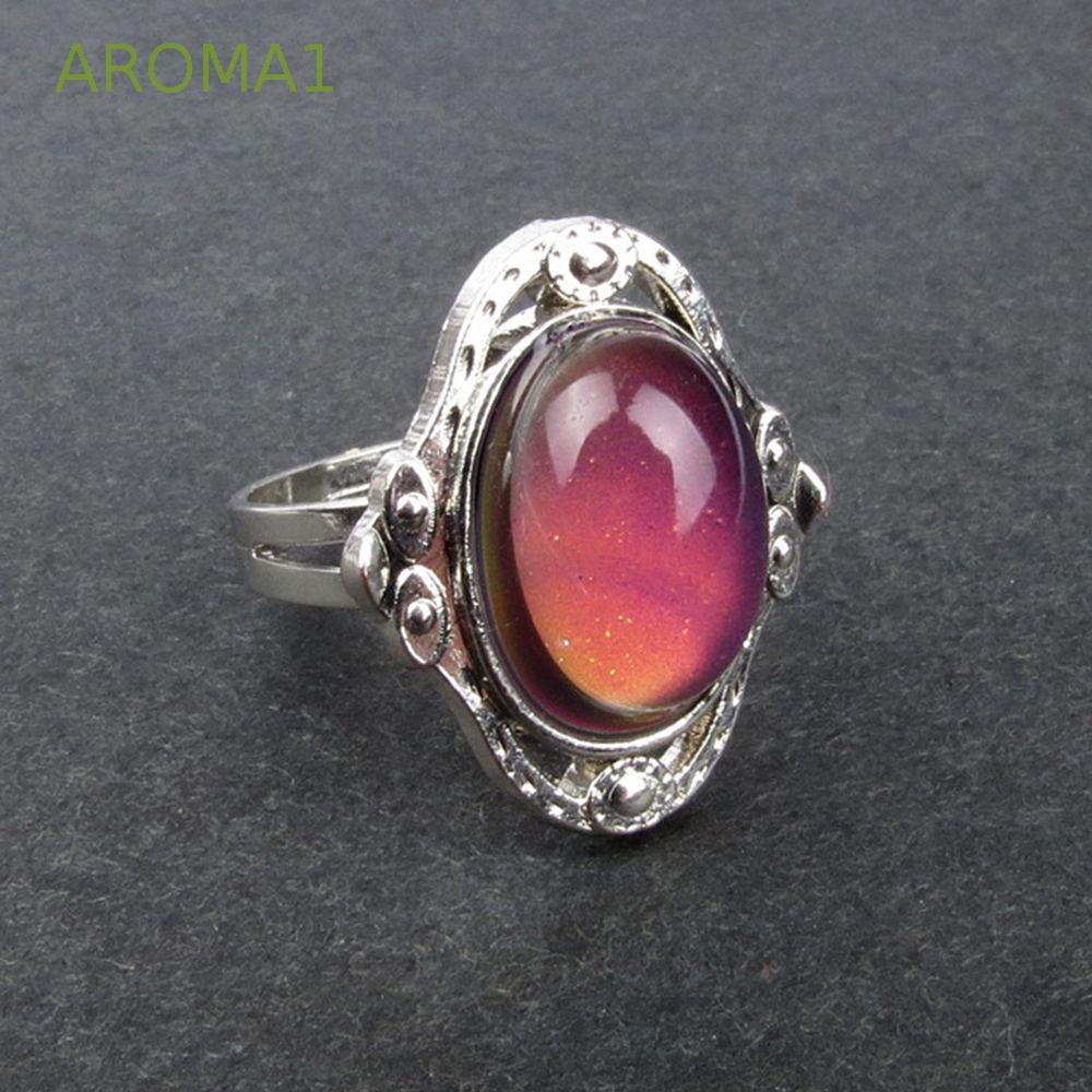 AROMA1 1 Pç Anel Mágico Chique Muda De Cor/Multicolorido/Controle De Sentindo Vintage