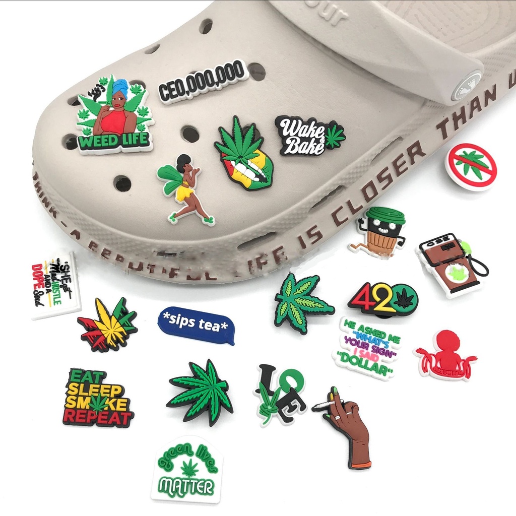 Crocs jibbitz deals weed