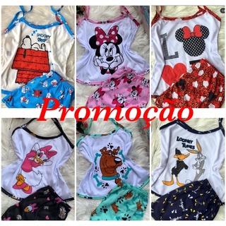 kit 5 baby-doll pijama malha feminino adulto revenda
