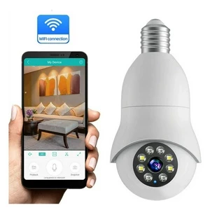 2.4G Wifi 1080P E27 Câmera De Vigilância Com Lâmpada 4X Zoom Digital AI Detecção Humana Full Color Night Vision Sem Fio Smart Home