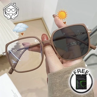 Óculos Fotocromáticos Anti-Radiação Para Mulheres E Homens , Armações De Com Lentes Quadradas Substituíveis , Estéticos
