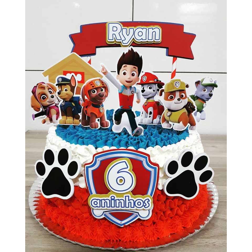 Topo de Bolo da Patrulha Canina
