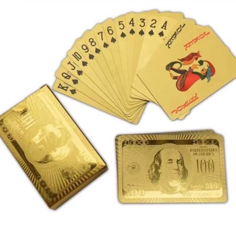 Cartas para Baralho Dourado à Prova d'Água - CâmeraEspiã.COM - Equipamentos  e Artigos de Espionagem para Detetives e Investigações