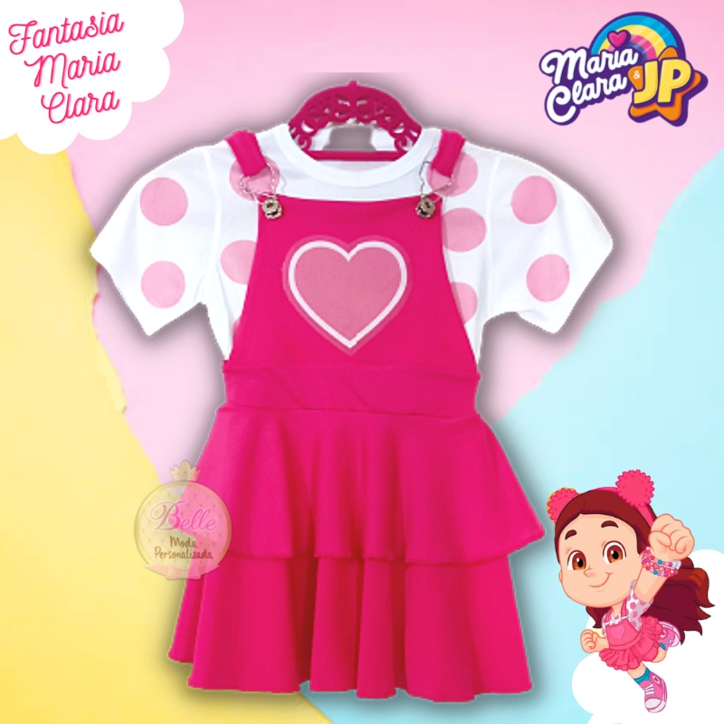 Fantasia Maria Clara e JP Tam. 1 a 6 anos #002 | Shopee Brasil