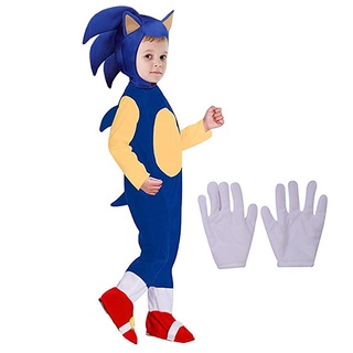 Fantasia Sonic Hedgehog - touca e colete